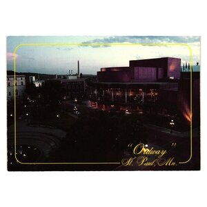 Vintage Postcard Ordway Music Theatre St Paul Minnesota Night Scene Arts Music